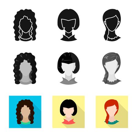 Vector illustration of professional and photo sign. Collection of professional and profile stock vector illustration.のイラスト素材