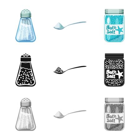 Isolated object of cooking and sea icon. Set of cooking and baking stock vector illustration.のイラスト素材