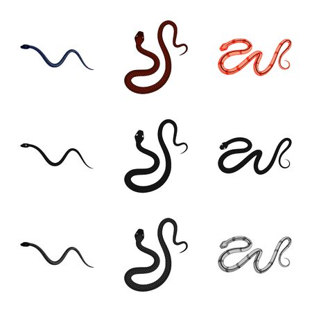 Vector illustration of mammal and danger symbol. Collection of mammal and medicine vector icon for stock.のイラスト素材