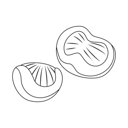 Vector design of chicken and navels logo. Set of chicken and farm stock vector illustration.のイラスト素材
