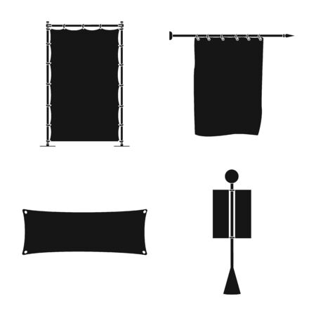 Vector design of material and media symbol. Set of material and textile stock symbol for web.のイラスト素材