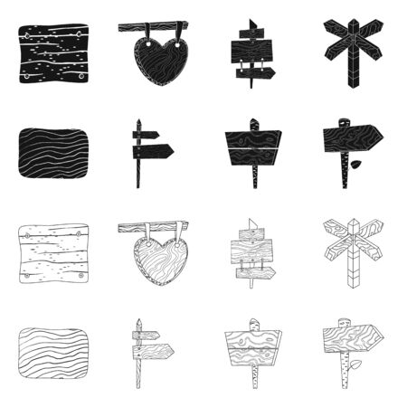 Vector illustration of raw and forest icon. Collection of raw and hardwood stock vector illustration.のイラスト素材