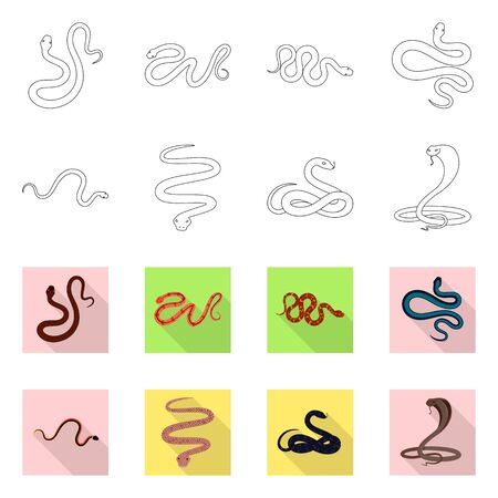 Vector design of mammal and danger sign. Collection of mammal and medicine vector icon for stock.のイラスト素材