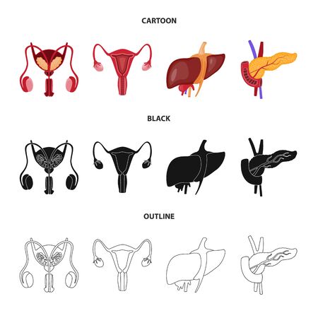 Isolated object of biology and scientific icon. Set of biology and laboratory stock vector illustration.のイラスト素材