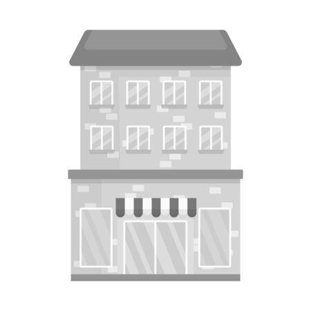 Isolated object of supermarket and salon icon. Collection of supermarket and store stock symbol for web.のイラスト素材