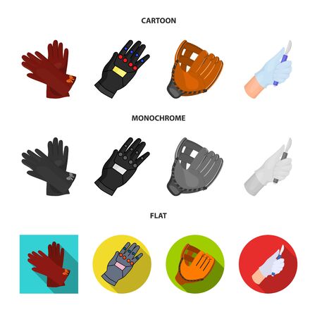 Vector illustration of knitted and keeper icon. Collection of knitted and hand stock symbol for web.のイラスト素材