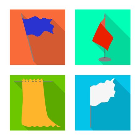 Vector design of fabric and white sign. Set of fabric and presentation stock symbol for web.のイラスト素材