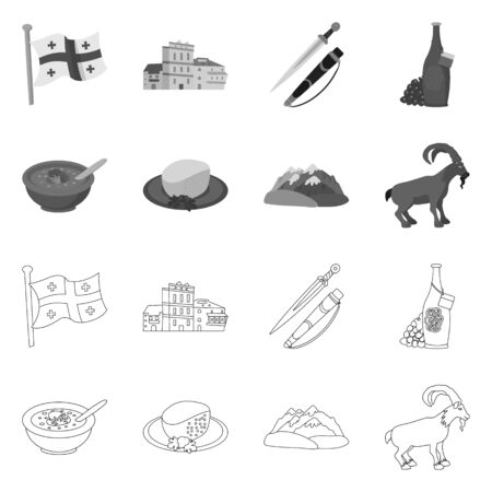 Vector design of culture and sightseeing symbol. Collection of culture and originality stock vector illustration.のイラスト素材