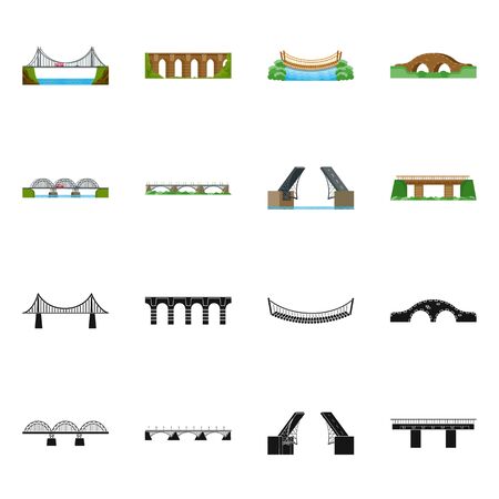 Vector illustration of connection and design . Collection of connection and side stock symbol for web.のイラスト素材