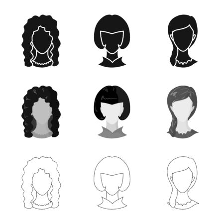 Vector illustration of professional and photo icon. Collection of professional and profile stock symbol for web.のイラスト素材