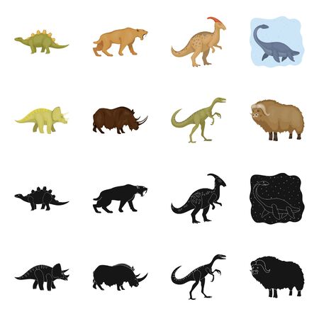 Vector design of animal and character icon. Collection of animal and ancient stock symbol for web.のイラスト素材