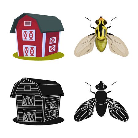 Vector illustration of agriculture and farming. Set of agriculture and plant stock symbol for web.のイラスト素材