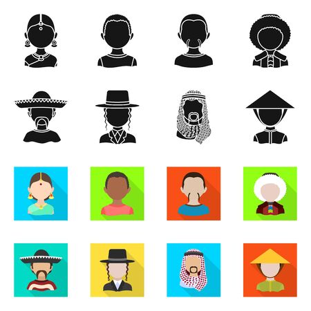 Vector illustration of imitator and resident icon. Collection of imitator and culture stock symbol for web.のイラスト素材