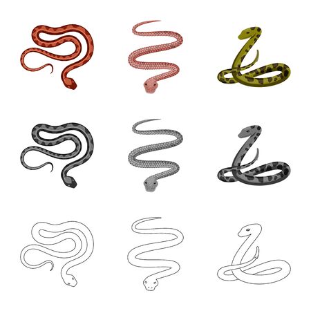 Vector design of mammal and danger icon. Set of mammal and medicine vector icon for stock.のイラスト素材