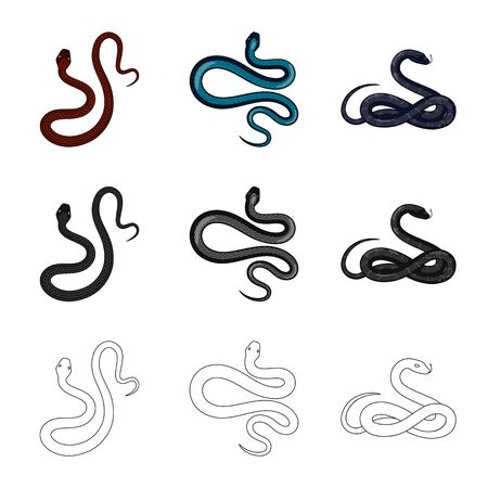 Vector design of mammal and danger symbol. Collection of mammal and medicine vector icon for stock.のイラスト素材