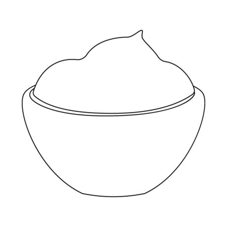 Vector illustration of ketchup and sauce sign. Collection of ketchup and juice stock symbol for web.のイラスト素材