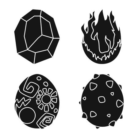 Isolated object of fantastic and cute symbol. Set of fantastic and magic vector icon for stock.のイラスト素材