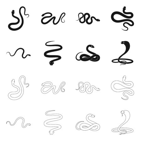 Vector illustration of mammal and danger icon. Collection of mammal and medicine vector icon for stock.のイラスト素材