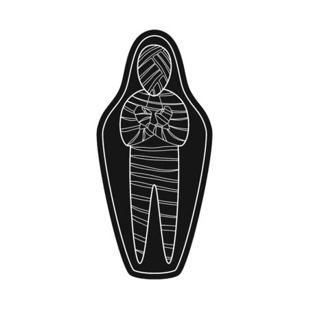 Vector design of mummy and ancient symbol. Set of mummy and afterlife stock vector illustration.のイラスト素材
