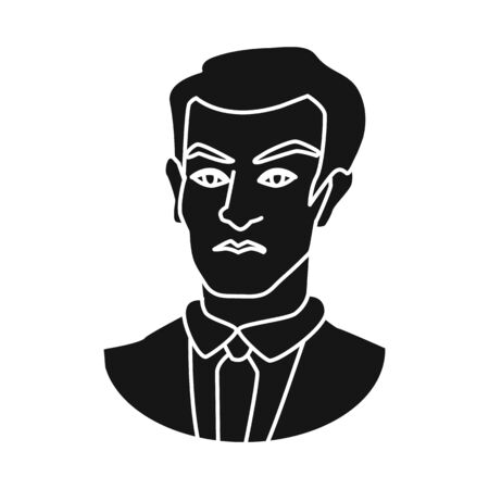 Vector design of man and businessman icon. Set of man and face stock vector illustration.のイラスト素材