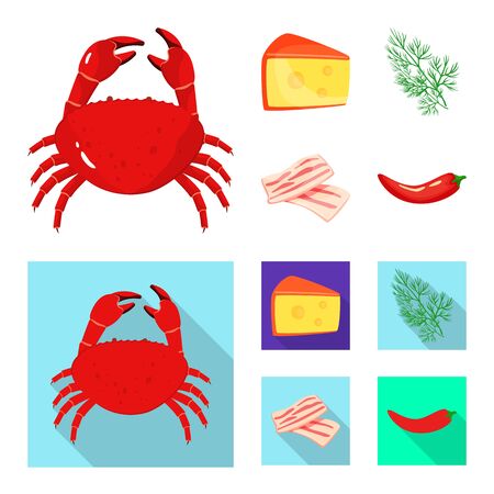 Isolated object of taste and product icon. Set of taste and cooking vector icon for stock.のイラスト素材