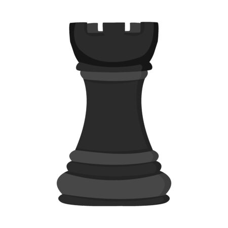 Vector illustration of rook and black icon. Collection of rook and tower stock vector illustration.のイラスト素材