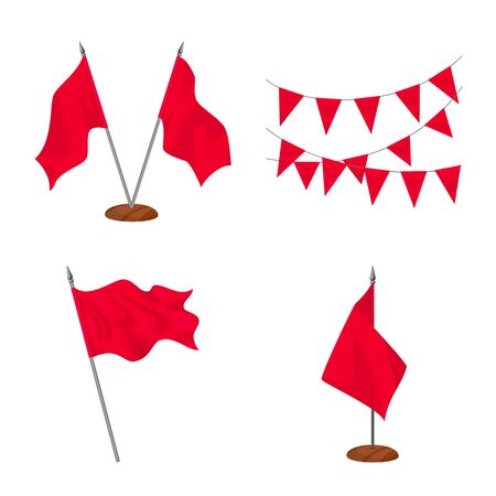 Vector design of promotional and textile icon. Set of promotional and white vector icon for stock.のイラスト素材