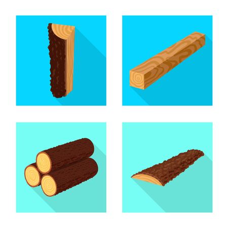 Vector illustration of material and nature icon. Set of material and raw stock vector illustration.のイラスト素材