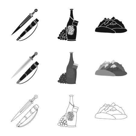 Vector design of culture and sightseeing. Collection of culture and originality vector icon for stock.のイラスト素材