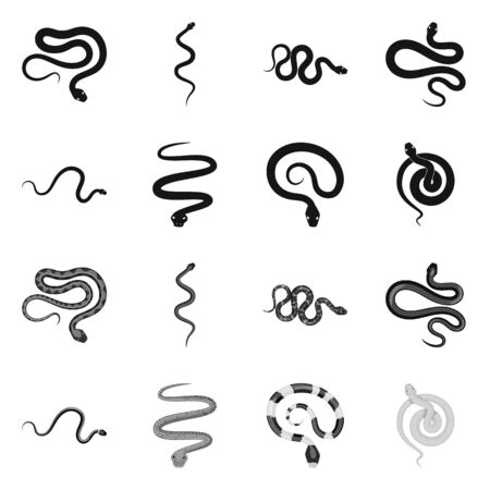 Vector illustration of mammal and danger symbol. Collection of mammal and medicine vector icon for stock.のイラスト素材