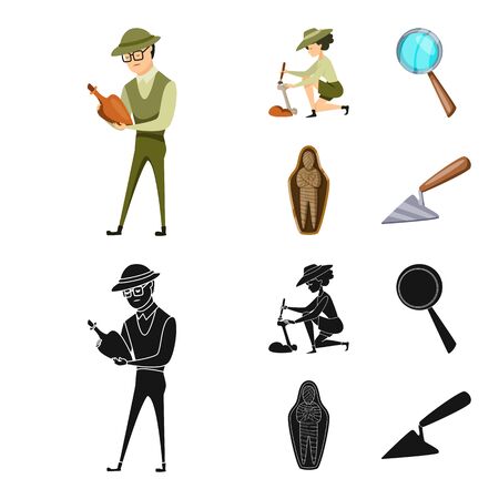 Isolated object of story and items sign. Set of story and attributes stock symbol for web.のイラスト素材