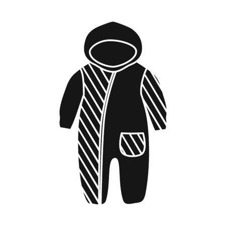 Vector illustration of rompers and clothing icon. Collection of rompers and infant stock vector illustration.のイラスト素材