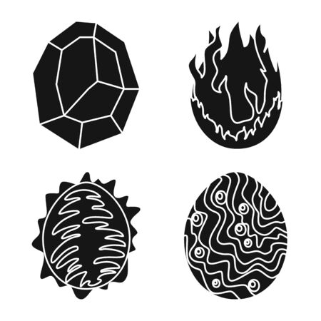 Vector illustration of fantastic and cute symbol. Set of fantastic and magic stock vector illustration.のイラスト素材