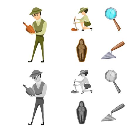 Vector illustration of story and items symbol. Collection of story and attributes stock vector illustration.のイラスト素材