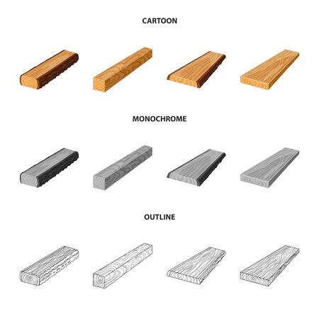 Vector illustration of tree and raw sign. Collection of tree and construction vector icon for stock.のイラスト素材