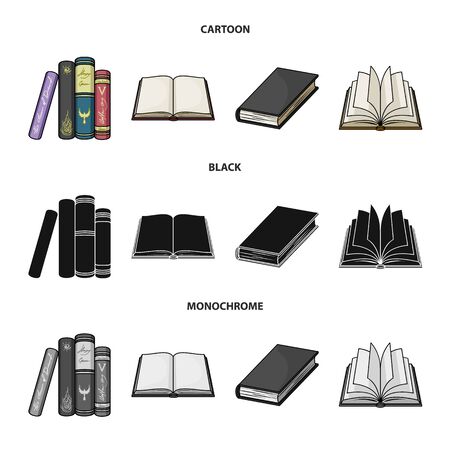 Vector design of library and textbook. Set of library and school stock vector illustration.のイラスト素材