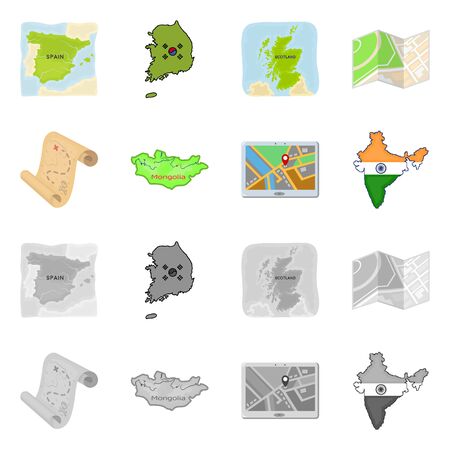 Vector illustration of middle and east symbol. Collection of middle and country vector icon for stock.のイラスト素材