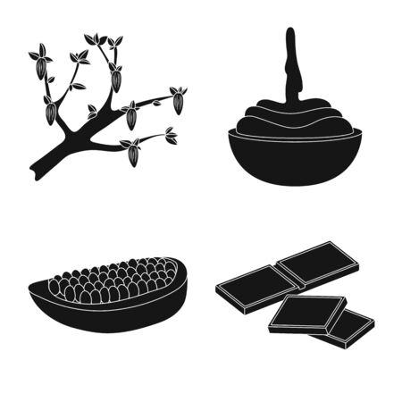 Isolated object of cooking and brown icon. Collection of cooking and beans vector icon for stock.のイラスト素材