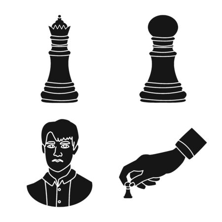 Vector illustration of club and target . Collection of club and game vector icon for stock.のイラスト素材