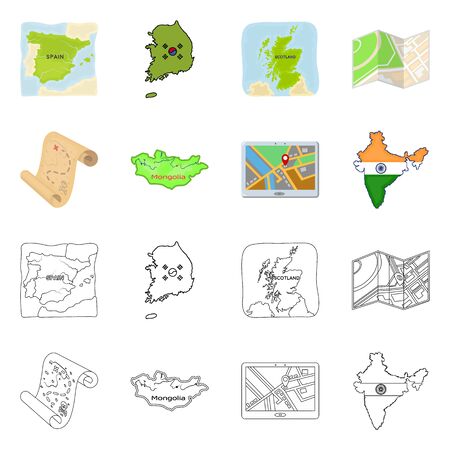 Isolated object of middle and east icon. Collection of middle and country stock vector illustration.のイラスト素材