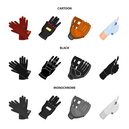 Vector design of knitted and keeper symbol. Collection of knitted and hand vector icon for stock.のイラスト素材