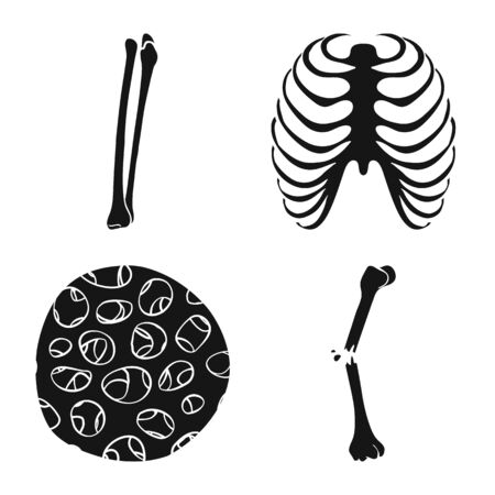 Vector design of biology and medical symbol. Collection of biology and skeleton vector icon for stock.のイラスト素材