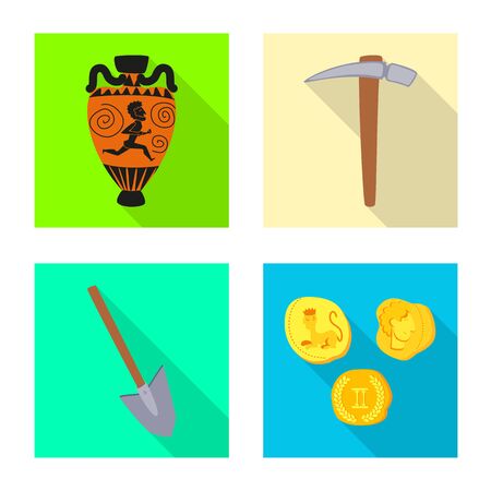 Vector design of story and items symbol. Set of story and attributes stock vector illustration.のイラスト素材