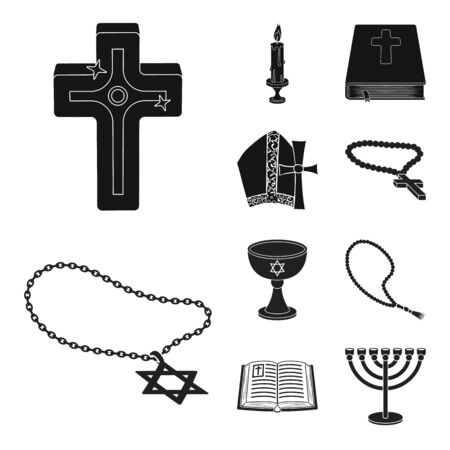 bitmap design of muslim and items  . Collection of muslim and candle stock bitmap illustration.の写真素材