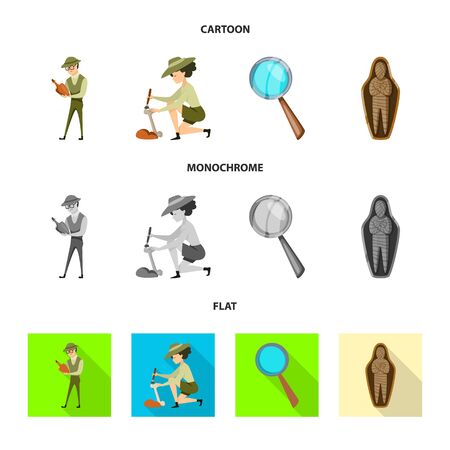 Vector design of story and items. Collection of story and attributes stock vector illustration.のイラスト素材