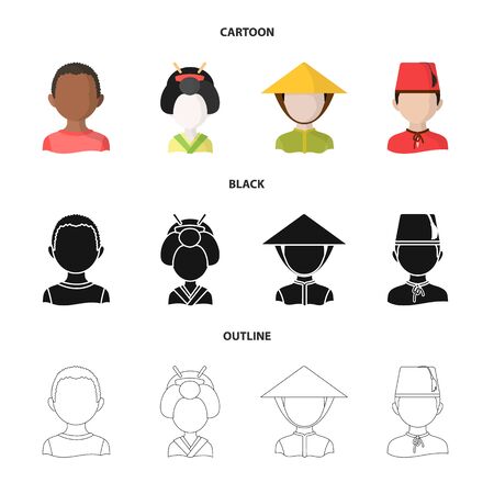 Vector design of imitator and resident. Collection of imitator and culture stock symbol for web.のイラスト素材