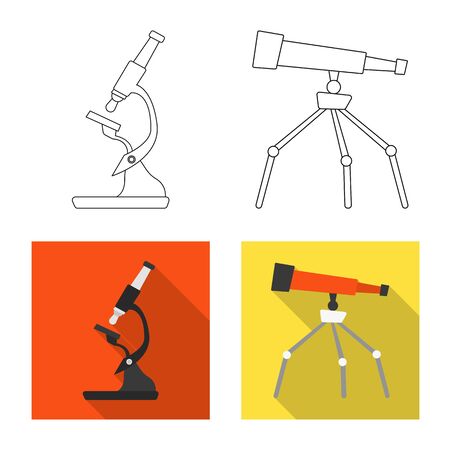 Isolated object of education and learning sign. Collection of education and school bitmap icon for stock.の写真素材