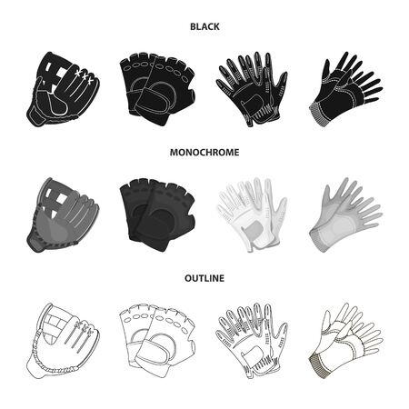 Vector design of knitted and keeper symbol. Set of knitted and hand stock vector illustration.のイラスト素材