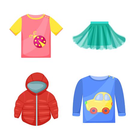 Isolated object of baby and kid symbol. Collection of baby and child stock vector illustration.のイラスト素材