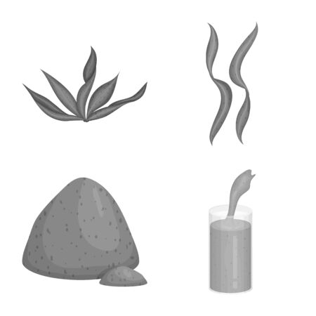 Vector illustration of plant and weed icon. Set of plant and sea vector icon for stock.のイラスト素材
